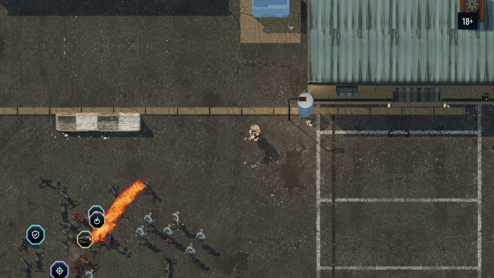 Огнемёт: игровая сцена / Flamethrower gameplay